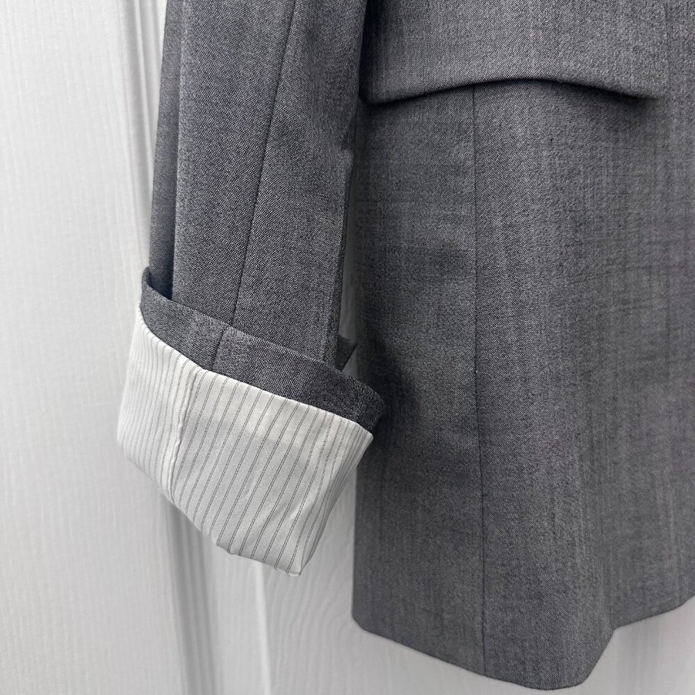 Banana Republic Gray Blazer Suit Jacket Size 12 - Picture 8 of 14
